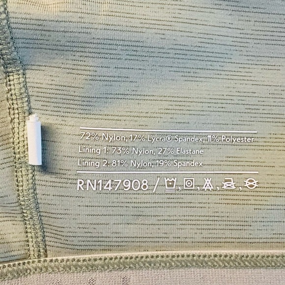 Outdoor Voices Women's Two-Tone Sports Bra - Dark Green and Light Sage Size S - Picture 7 of 8